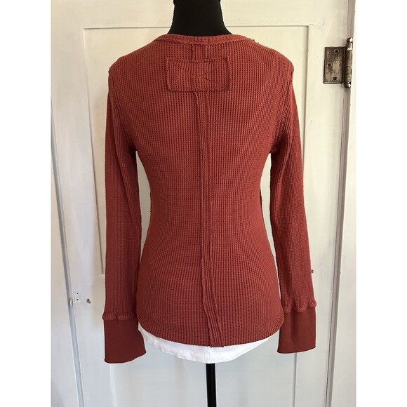 Morhuduck Heavy Waffle Knit Thermal Long Sleeve Thumb Holes Top Shirt Woman’s S - Picture 5 of 8